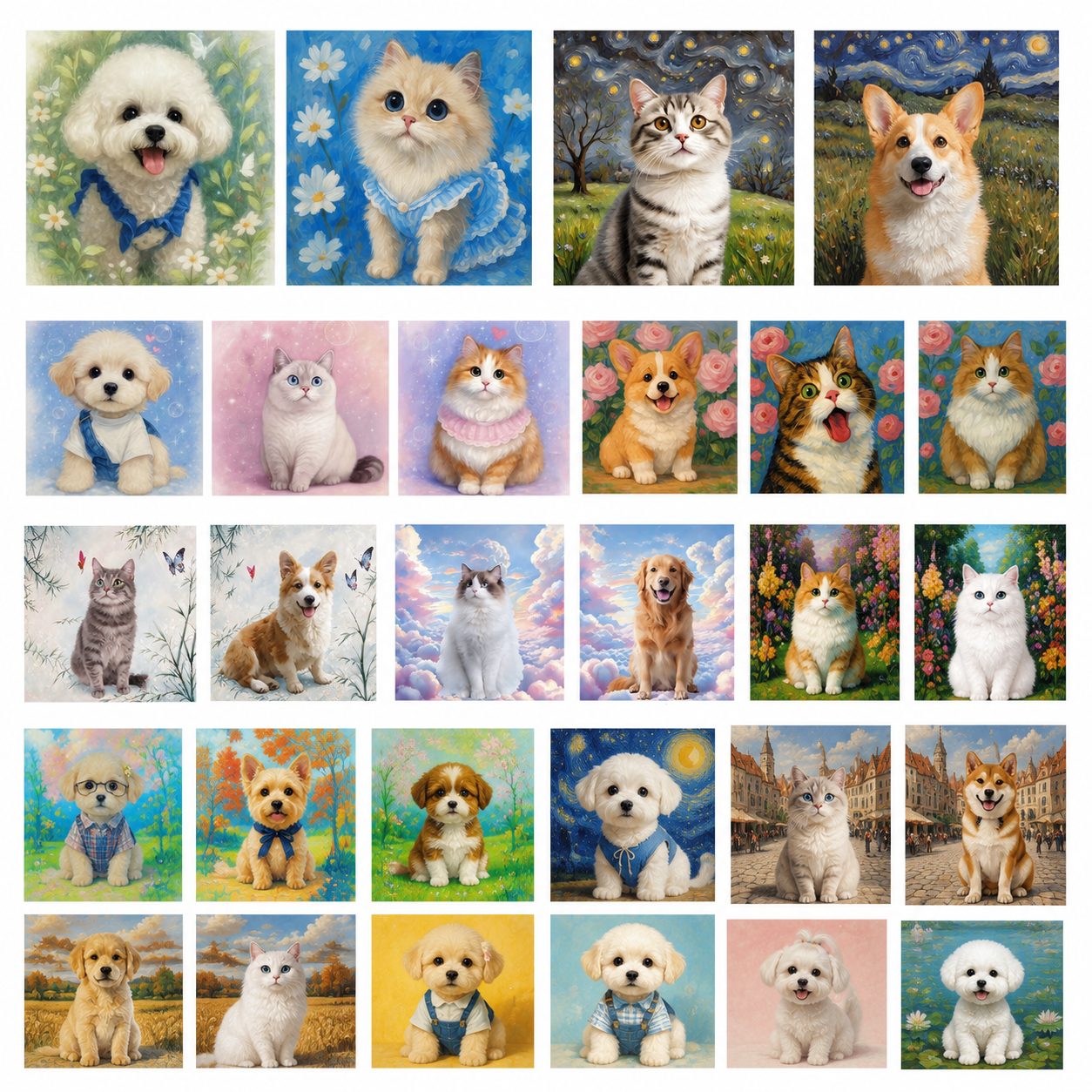 Custom oil paintings for pets