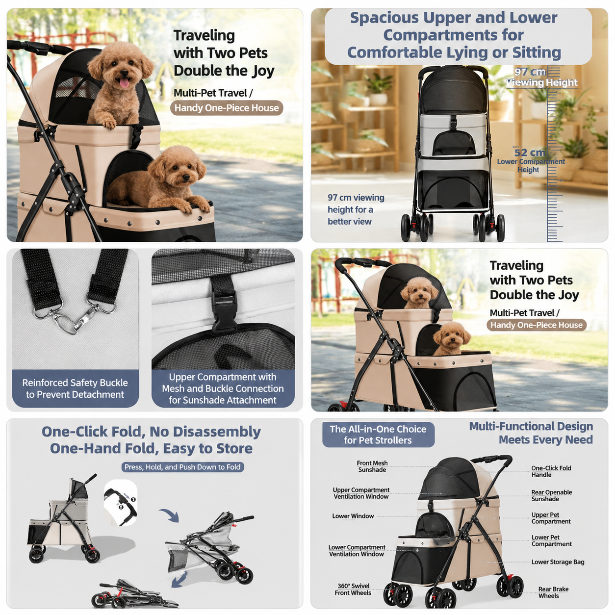 Foldable Pet Stroller
